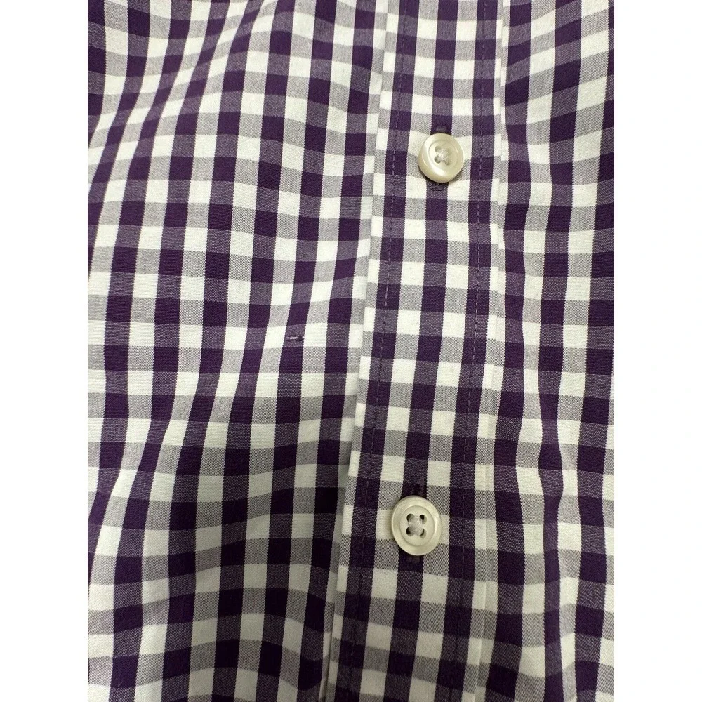 J Crew Shirt Mens‎ Large CHECK Long Sleeve Button Up 80s 2 Ply Thompson